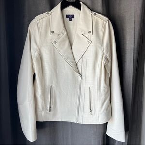 White Leather Jacket size M